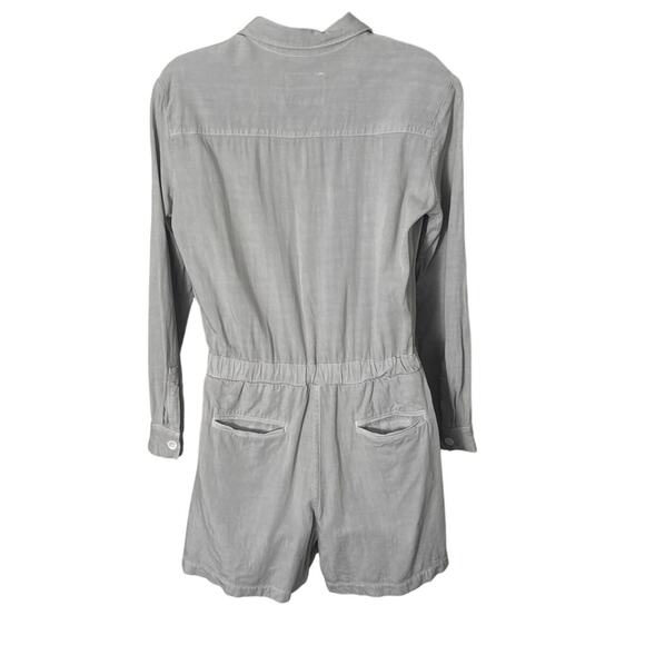 Rails Kennedy Button Down Long Sleeve Romper in Mint Size S - Picture 5 of 15